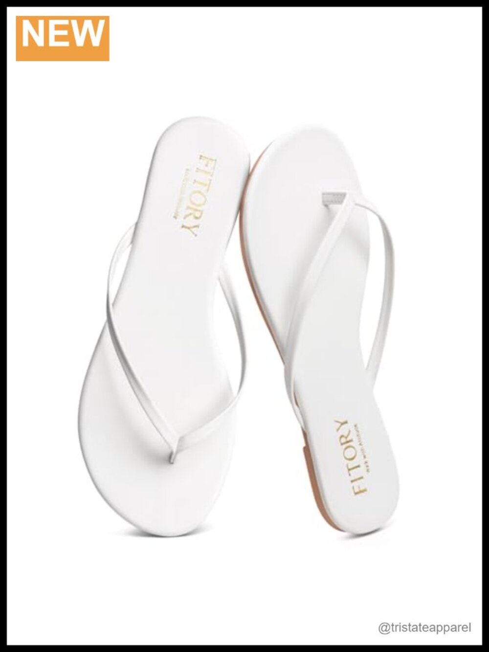 Faux Leather Flip Flops Cushion Thong Sandals for Beach Walking